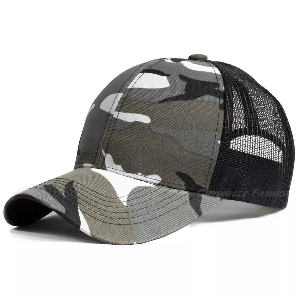 Plain Trucker Hat Mesh Back Snapback Baseball Cap – Solid Visor Blank Caps for Men