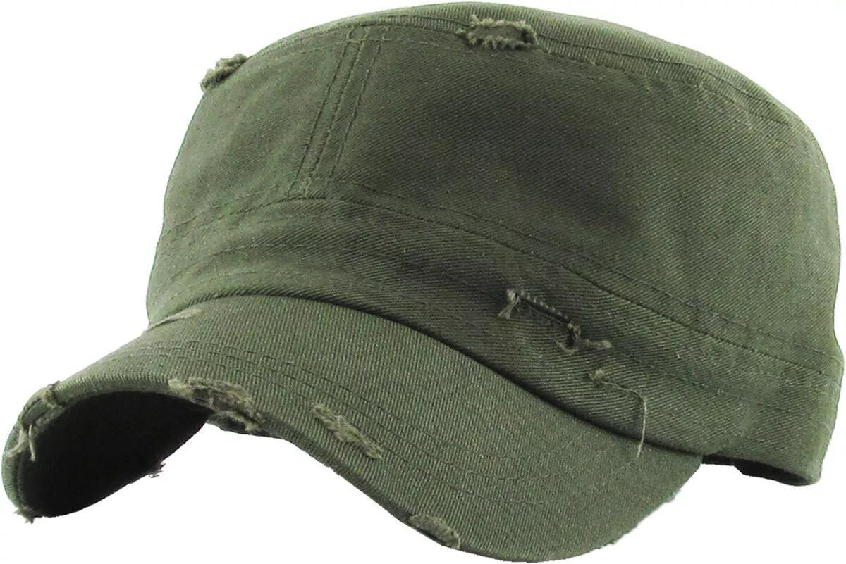 Army Cadet Military Patrol Castro Cap Hat – Unisex Adjustable Summer Canvas Golf Driving Cap