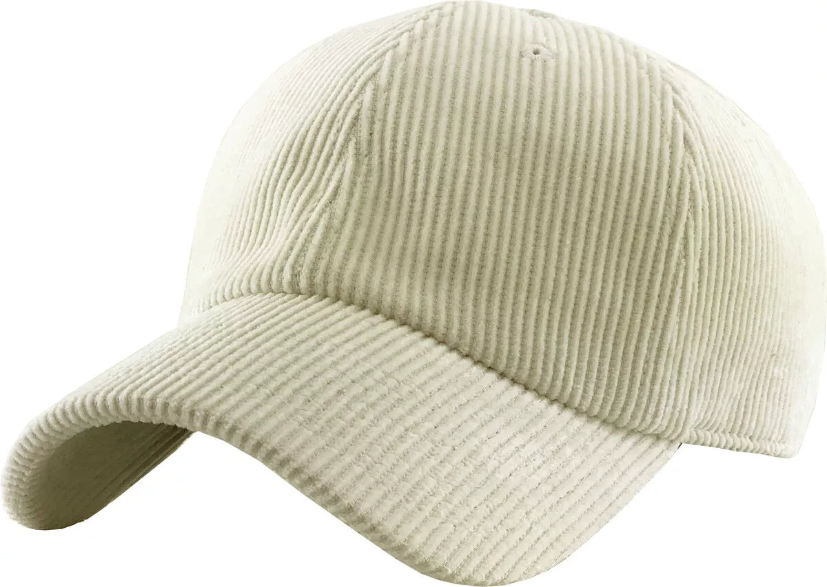 Corduroy Dad Hat Baseball Classic Adjustable Soft Plain Cap – Unisex, Casual Style