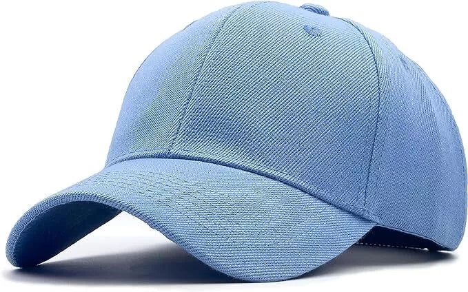 Plain Blank Solid Adjustable Baseball Cap Hats – Classic Style for Unisex Adults