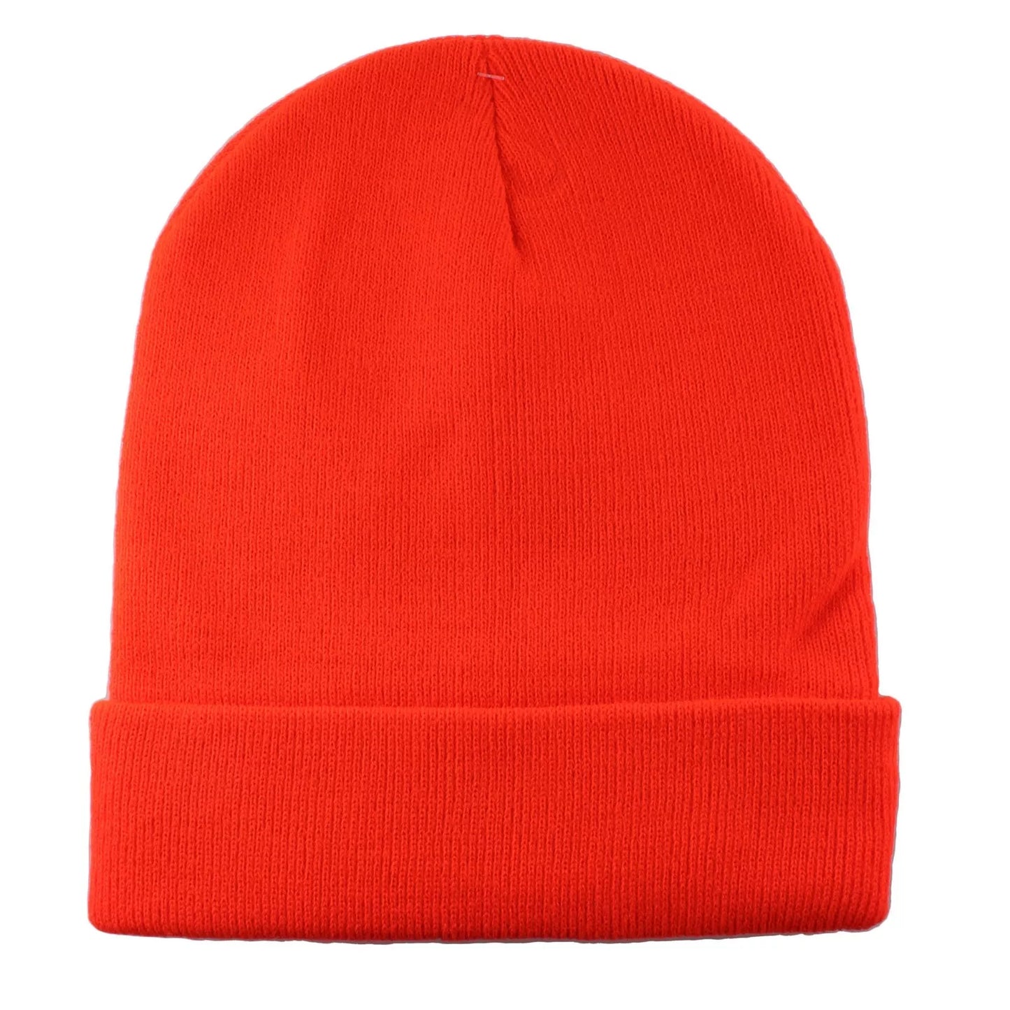 Unisex Plain Warm Knit Beanie Hat Cuff Skull Ski Cap – Stretch Fit Winter Boonie Hat