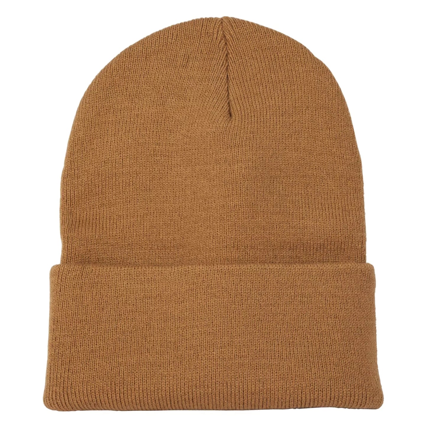 Unisex Plain Warm Knit Beanie Hat Cuff Skull Ski Cap – Stretch Fit Winter Boonie Hat