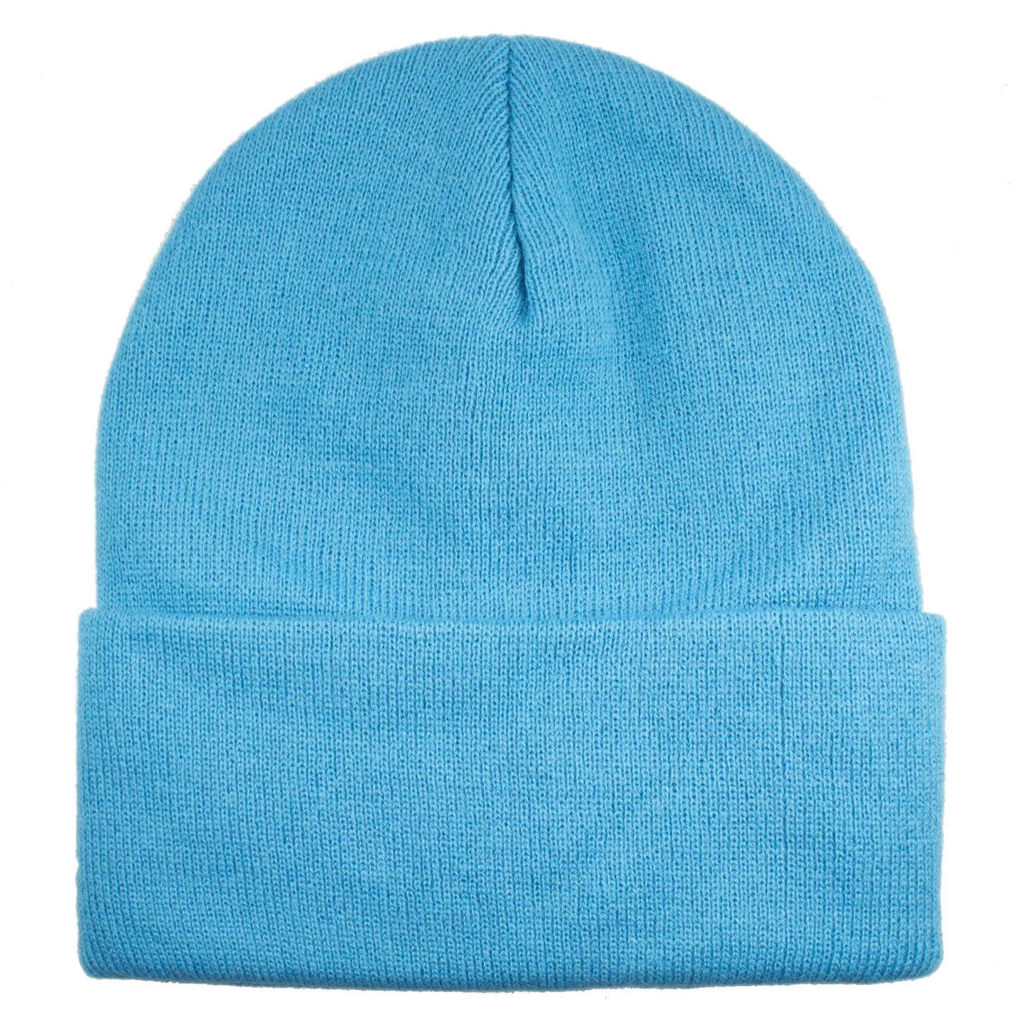 Unisex Plain Warm Knit Beanie Hat Cuff Skull Ski Cap – Stretch Fit Winter Boonie Hat