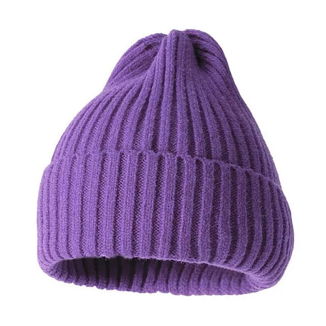 Thick Beanie Warm Wool Knit Hat Baggy Slouchy Cap – Cuffed Skull Ski Hat for Men & Women