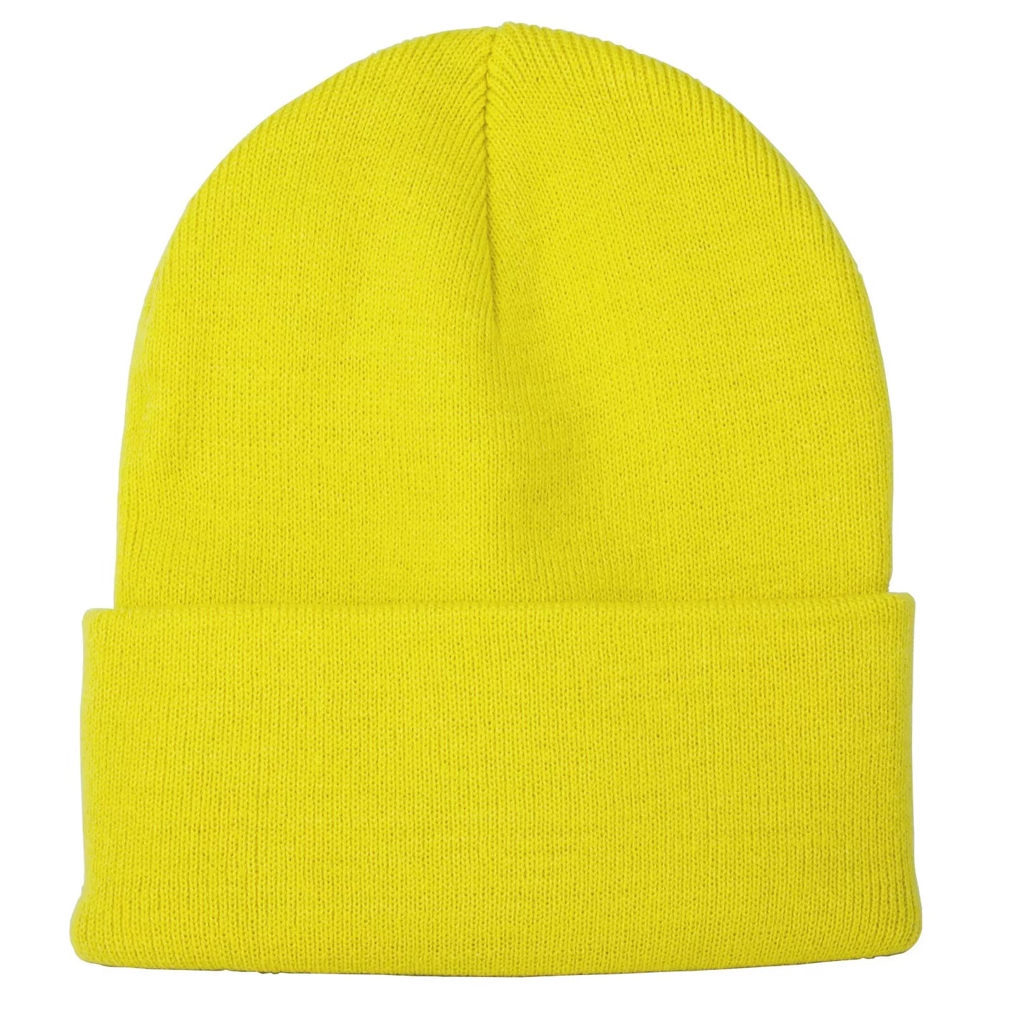 Unisex Plain Warm Knit Beanie Hat Cuff Skull Ski Cap – Stretch Fit Winter Boonie Hat