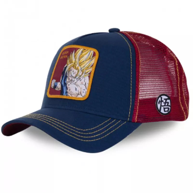 Anime Manga Dragon Ball Z Cartoon Mesh Snapback Trucker Fisher Baseball Cap Hat – Adjustable Unisex