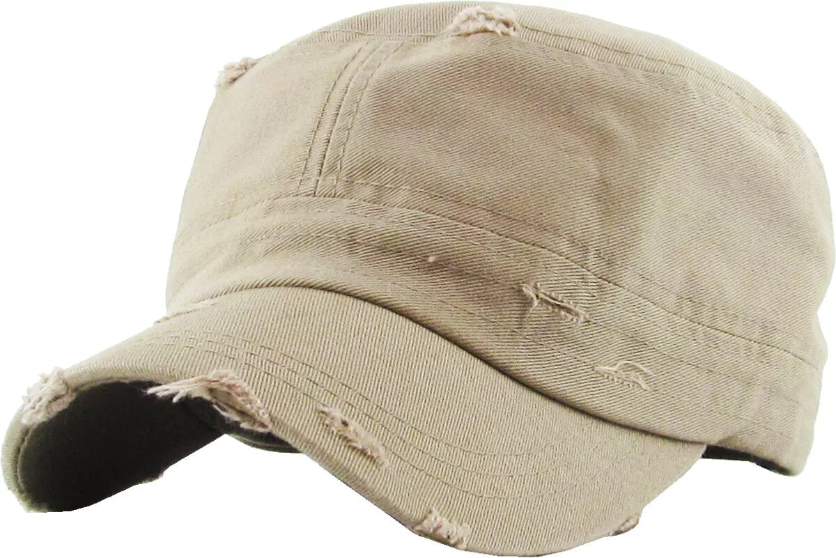 Army Cadet Military Patrol Castro Cap Hat – Unisex Adjustable Summer Canvas Golf Driving Cap