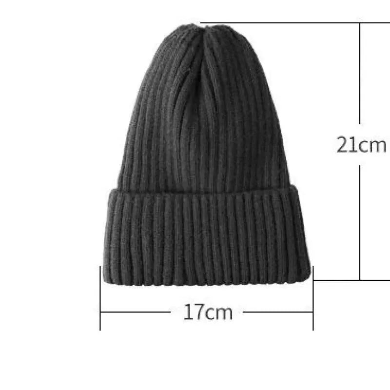 Thick Beanie Warm Wool Knit Hat Baggy Slouchy Cap – Cuffed Skull Ski Hat for Men & Women