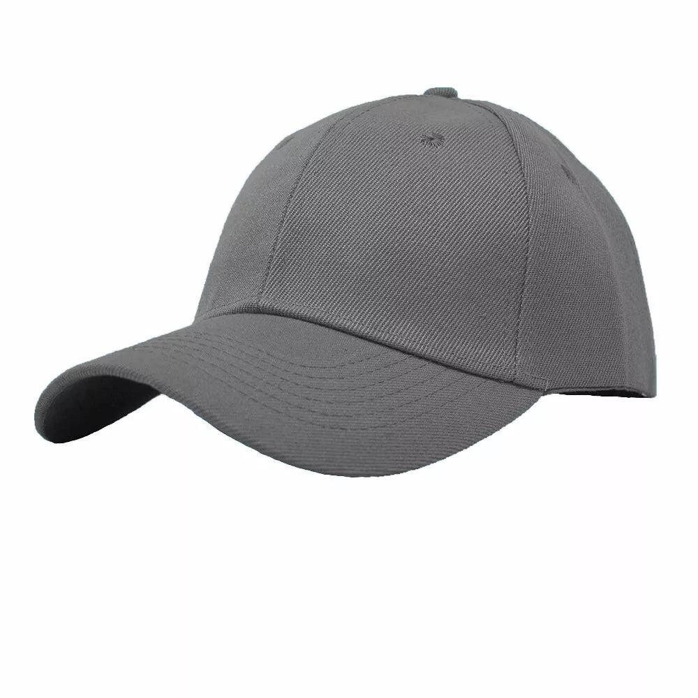 Plain Baseball Caps Adjustable Solid Blank Hat – Polo Style Curved Visor Army Cap