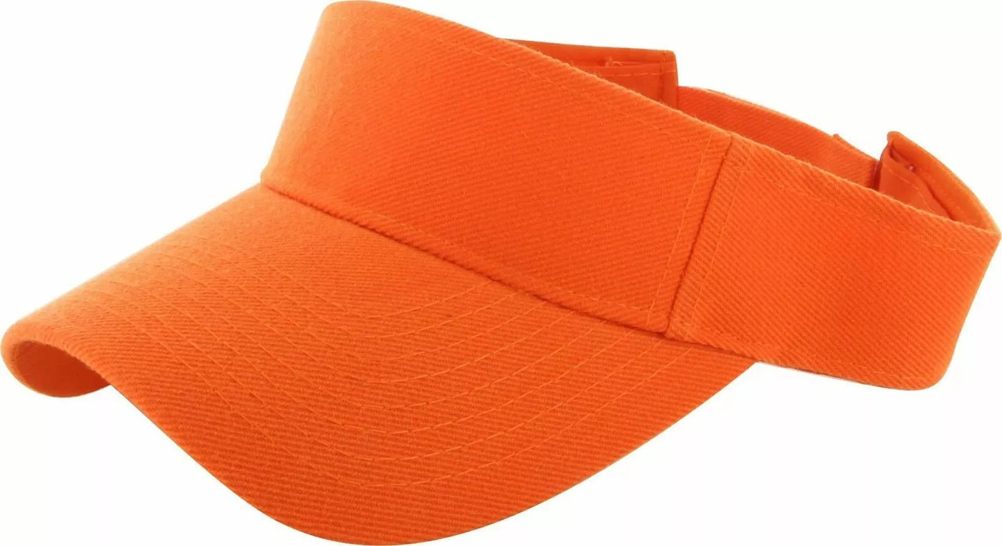 Visor Sun Hat Cap for Golf, Tennis, Beach – Adjustable Solid Color Sport Visor for Men & Women