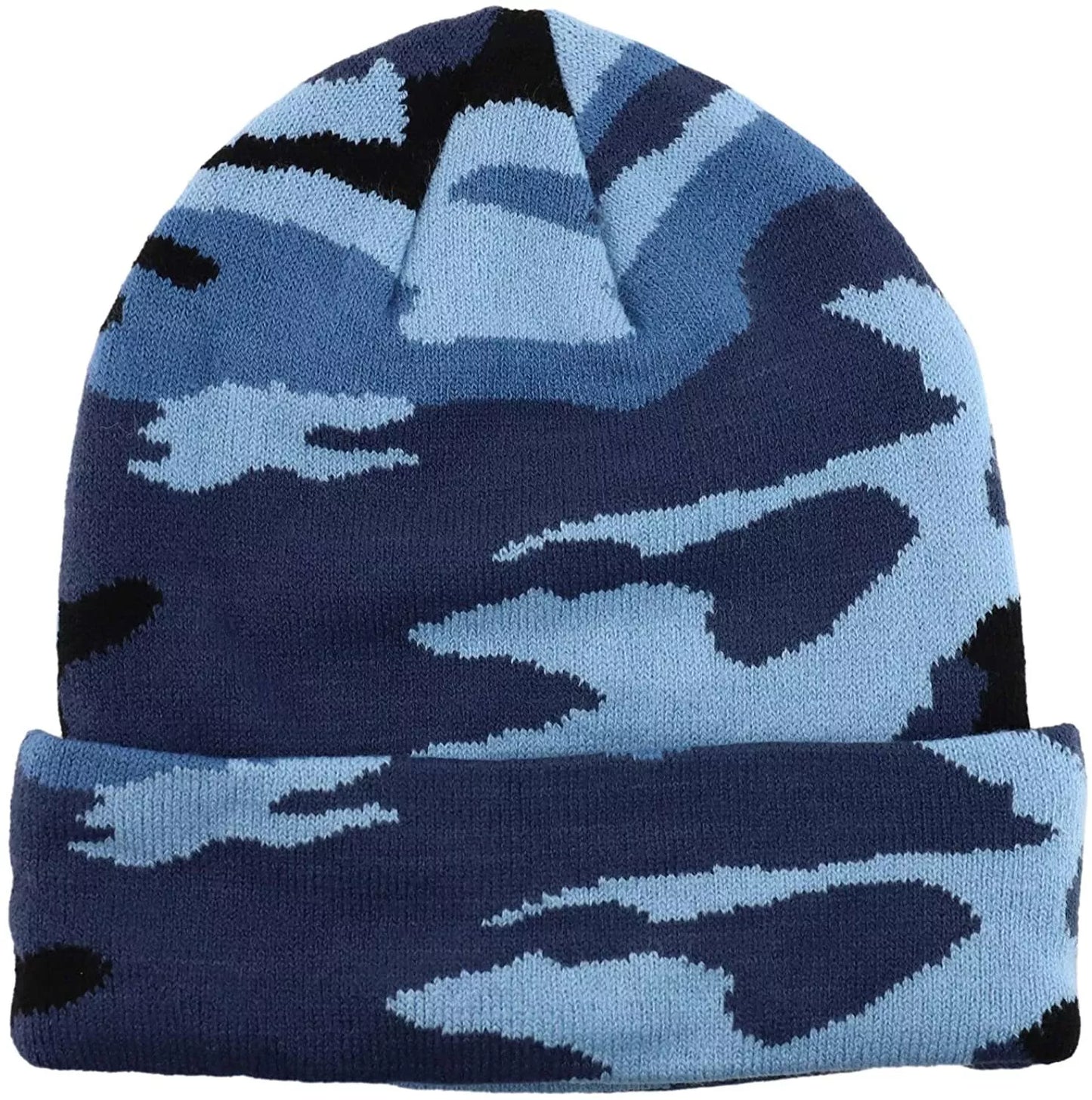 Unisex Plain Warm Knit Beanie Hat Cuff Skull Ski Cap – Stretch Fit Winter Boonie Hat