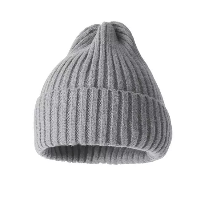 Thick Beanie Warm Wool Knit Hat Baggy Slouchy Cap – Cuffed Skull Ski Hat for Men & Women