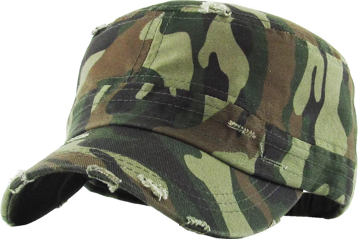 Army Cadet Military Patrol Castro Cap Hat – Unisex Adjustable Summer Canvas Golf Driving Cap