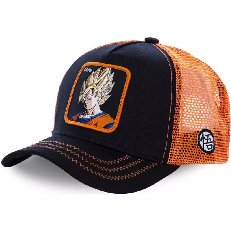 Anime Manga Dragon Ball Z Cartoon Mesh Snapback Trucker Fisher Baseball Cap Hat – Adjustable Unisex