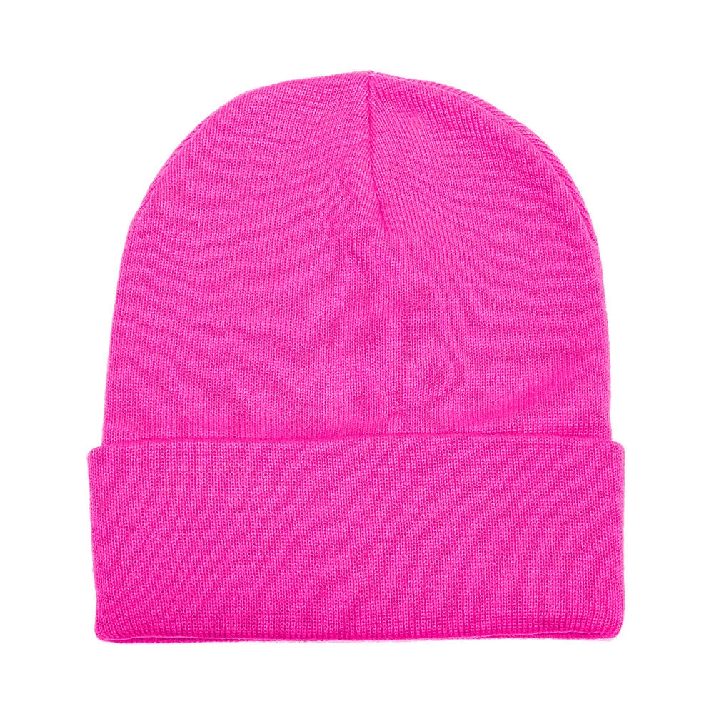 Unisex Plain Warm Knit Beanie Hat Cuff Skull Ski Cap – Stretch Fit Winter Boonie Hat