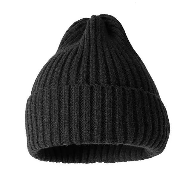 Thick Beanie Warm Wool Knit Hat Baggy Slouchy Cap – Cuffed Skull Ski Hat for Men & Women