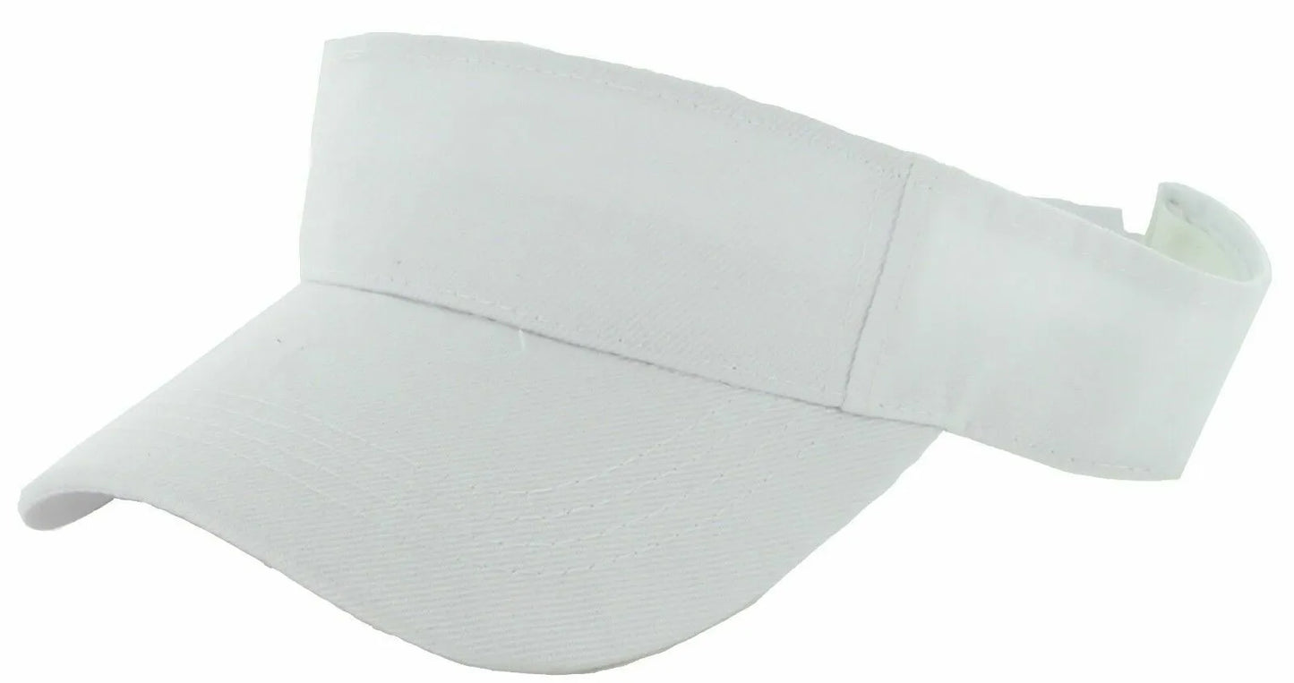 Visor Sun Hat Cap for Golf, Tennis, Beach – Adjustable Solid Color Sport Visor for Men & Women