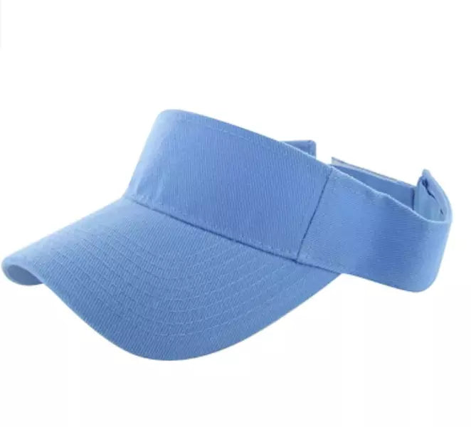 Visor Sun Hat Cap for Golf, Tennis, Beach – Adjustable Solid Color Sport Visor for Men & Women