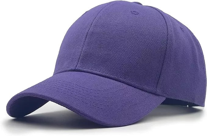 Plain Blank Solid Adjustable Baseball Cap Hats – Classic Style for Unisex Adults