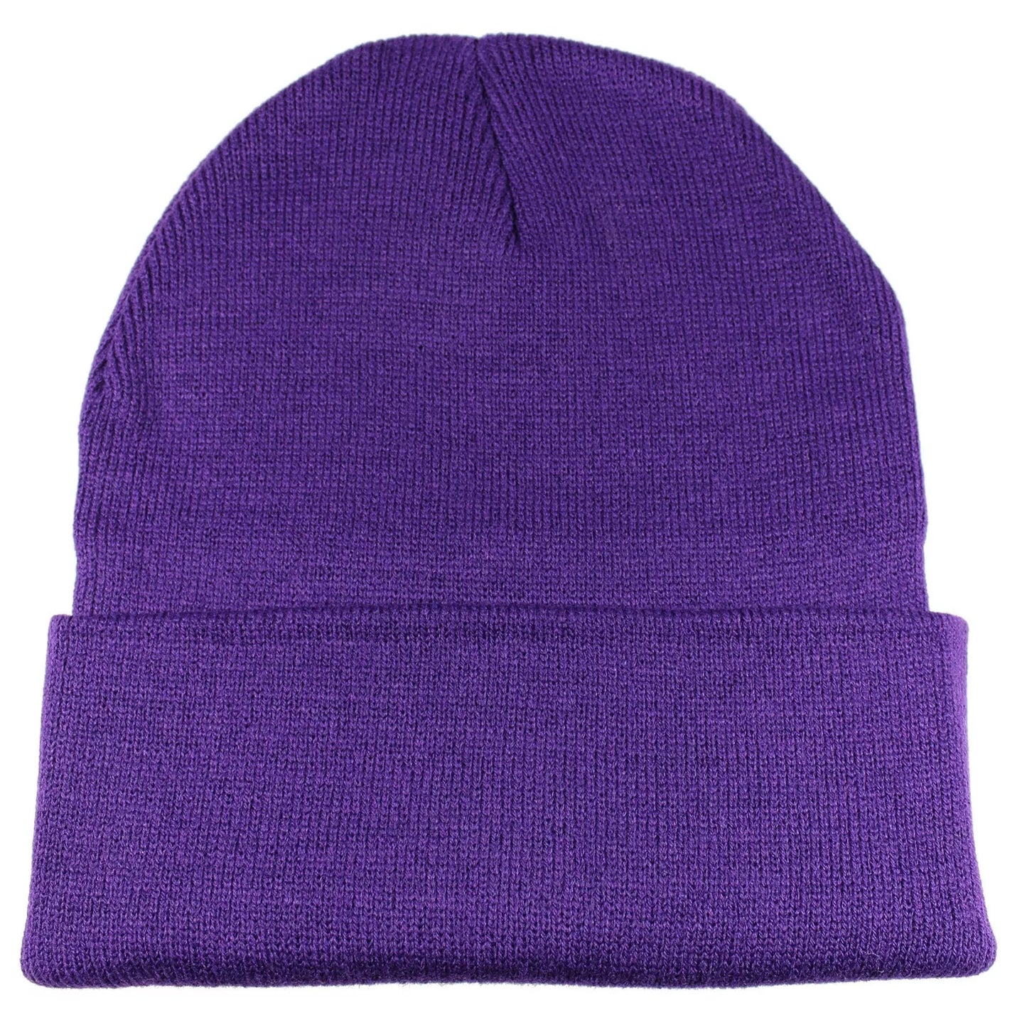 Unisex Plain Warm Knit Beanie Hat Cuff Skull Ski Cap – Stretch Fit Winter Boonie Hat