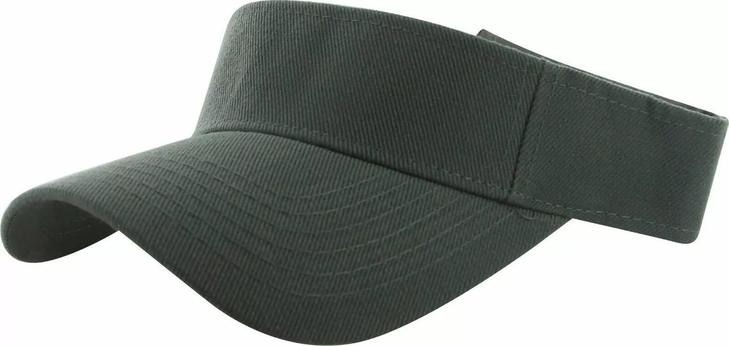 Visor Sun Hat Cap for Golf, Tennis, Beach – Adjustable Solid Color Sport Visor for Men & Women