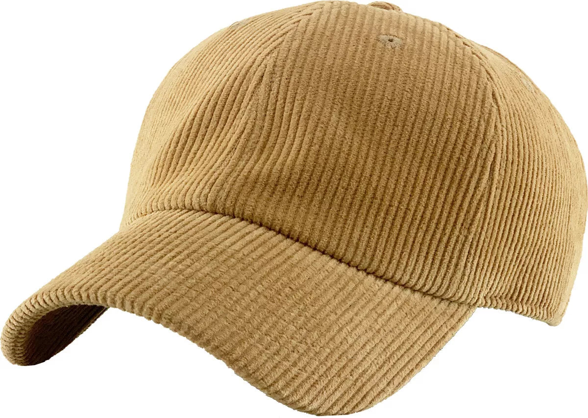 Corduroy Dad Hat Baseball Classic Adjustable Soft Plain Cap – Unisex, Casual Style