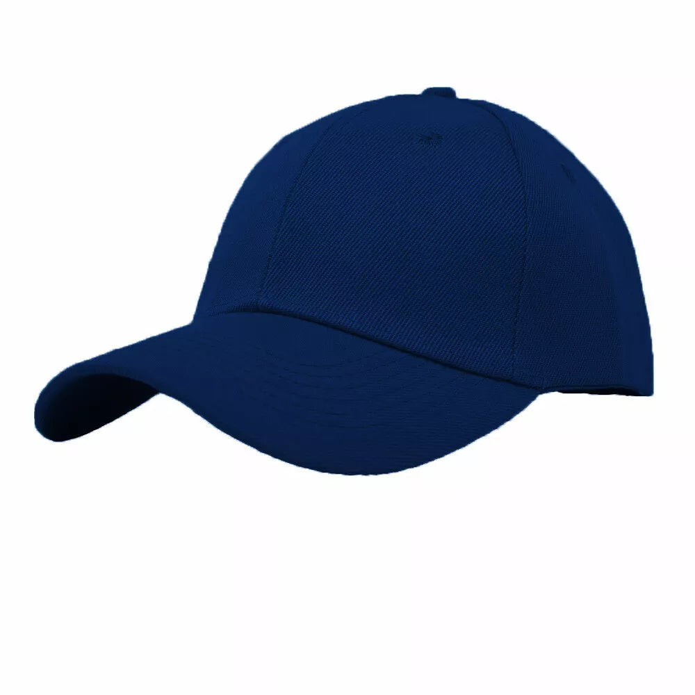 Plain Baseball Caps Adjustable Solid Blank Hat – Polo Style Curved Visor Army Cap