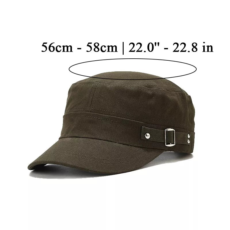 Army Cadet Military Patrol Castro Cap – Unisex Cotton Adjustable Summer Hat