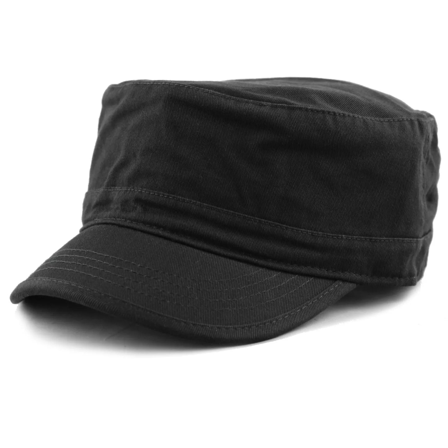 Army Washed Cotton Basic Military Style Cadet Cap – Adjustable Men’s Classic Army Hat