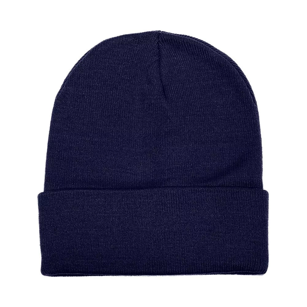 Unisex Plain Warm Knit Beanie Hat Cuff Skull Ski Cap – Stretch Fit Winter Boonie Hat