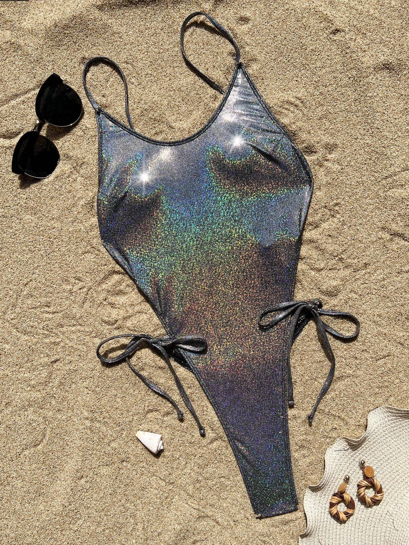 sexy glitter solid silver black backless swimsuit one piece bikini thong swimwear bodysuits biquini bathing suits tankini